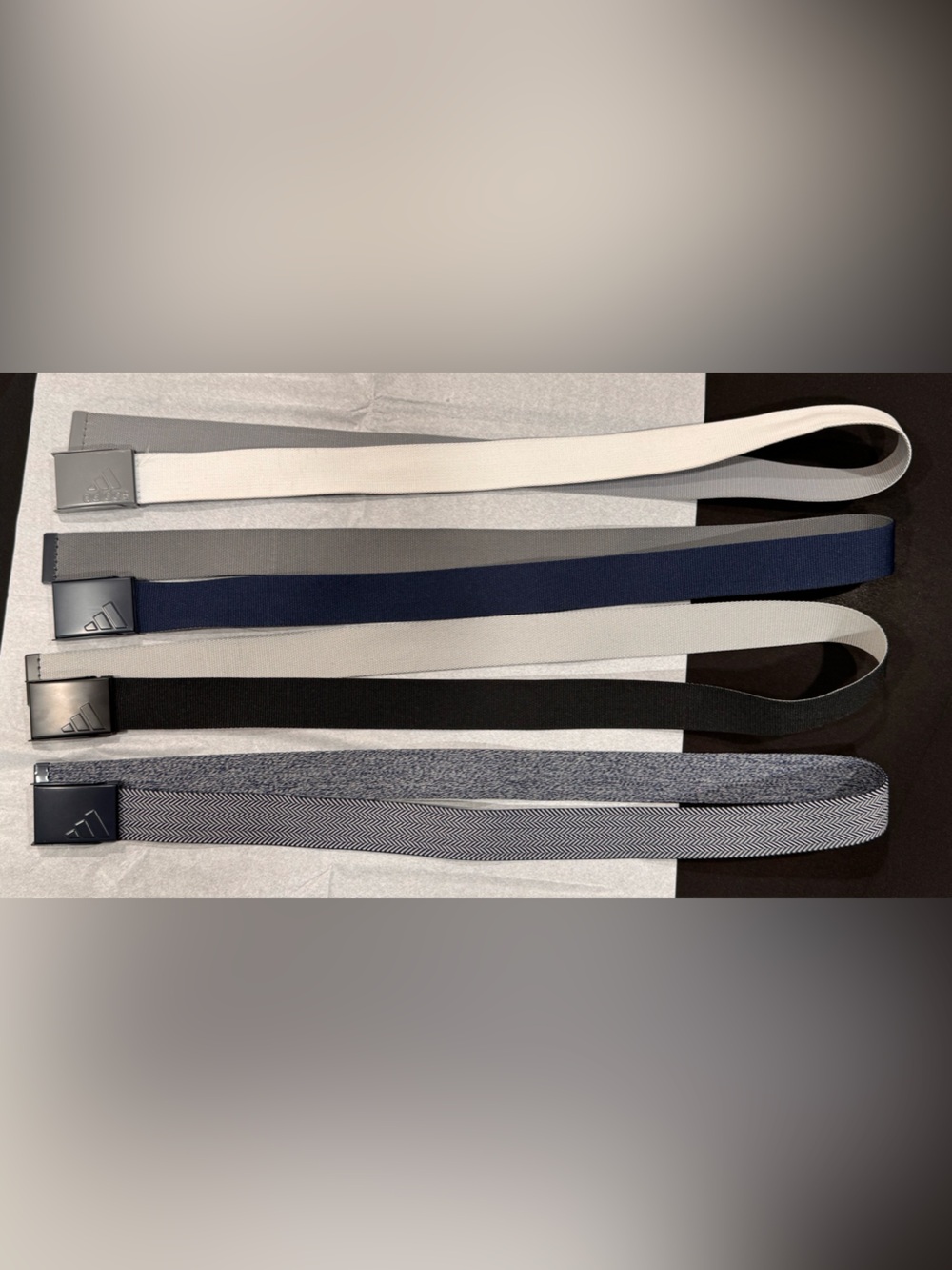 Adidas Mens Reversible Webbed Golf Belt Lot of 4 Bottle Opener Buckles OSFM